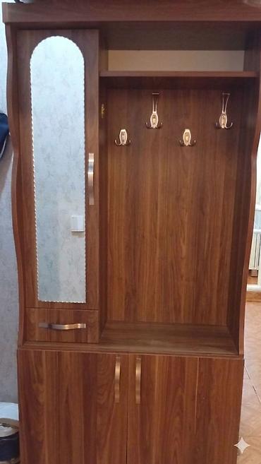 ayaqqabı mebeli: Dəhliz üçün funksional giriş dolabı - Material: ağac teksturalı — 1
