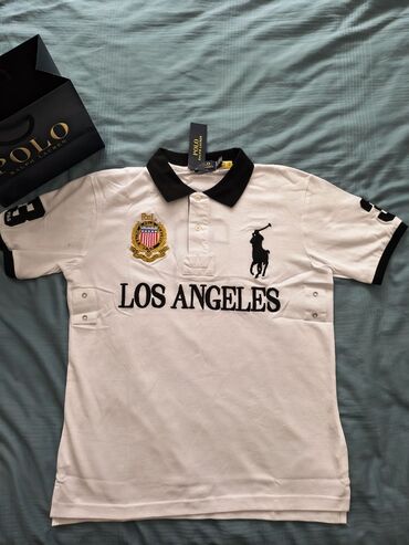белые мужские футболки поло: Мужская футболка, L (EU 40), Polo Ralph Lauren, Новый, цвет - Белый, Самовывоз