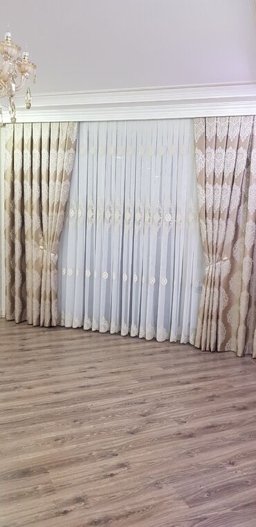 Pərdə və tüllər: Türkiyə istehsalı pərdələri - 1 metrəsi 15 - 20 - 25 manat, Modern — 25