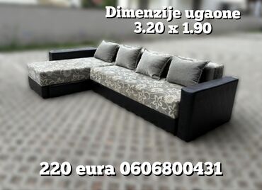 Ugaone garniture: Ugaona garnitura eko koza materijal OBA DELA NA RAZVLACENJE, OBA DELA — 4
