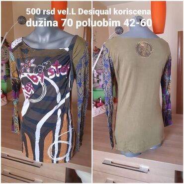 Majice dugačkih rukava: M (EU 38), Jednobojni, Vez, Sa ilustracijom — 13