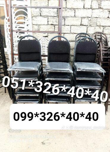 Bağ, çöl oturacaqları: Yeni, Sadə stul, Metal, Azərbaycan — 22