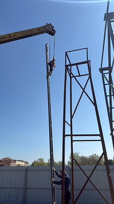 Услуги: Metall konstruksiya Pileken hundurluyu 5 metir sokulur yigilir — 2