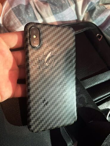буушные телефоны: IPhone X, Колдонулган, 64 ГБ, Black Titanium, Каптама, 100 %