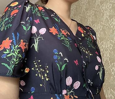 z maxi: Платье макси с цветочным принтом Zara размер L . - Цвет: глубокий — 1