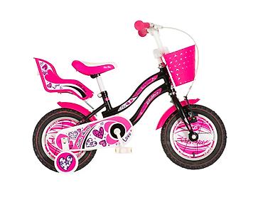 koledzice za decake: Bicikl kids Visitor Heart 12" (7") – crno/roze Šifra proizvoda: 112 — 2