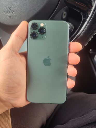 электронный коран: IPhone 11 Pro, Колдонулган, 64 ГБ, Matte Midnight Green