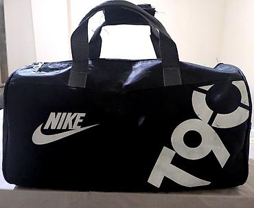 İdman çantaları: Sport çantası – Nike T90 dizaynı - Rəng: qara, ağ loqolarla - Üst — 1