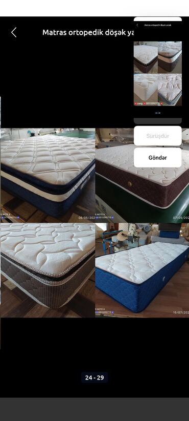 Matraslar: Yeni, Ortopedik matras, İki nəfərlik — 8