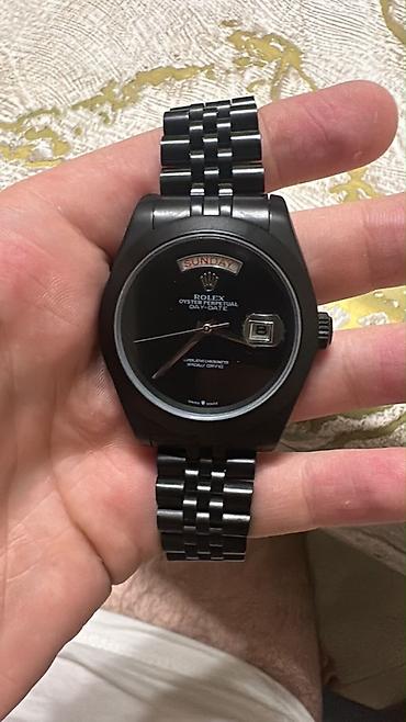 rolex daydate: Rolex Oyster Perpetual Day-Date (qara) Ə - Korpus və qolbaq: qara — 2