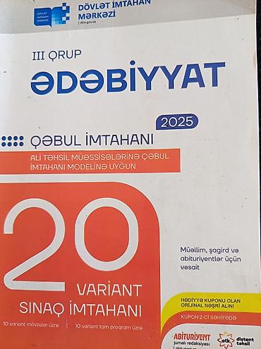 test bankı: Səliqəli alındığı kimidi 2 si bir yerdə 10m DİM nəşrləri – sınaq — 1