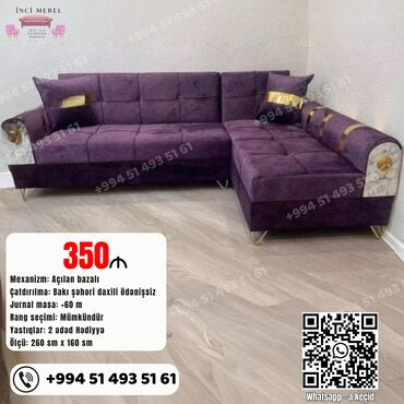 Divanlar: Künc divan, Yeni, Açılan, Bazalı, Parça, Şəhərdaxili pulsuz çatdırılma — 27