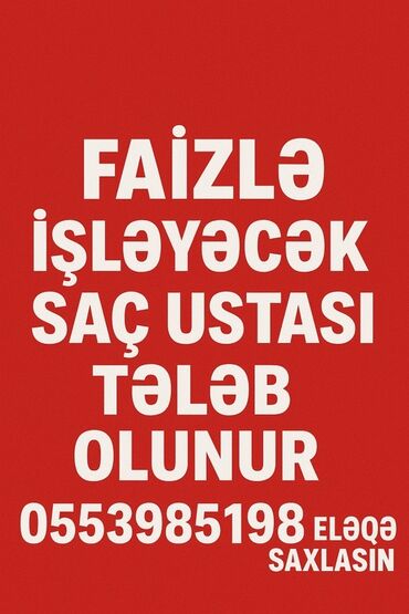 Dırnaq ustaları: Saç ustası Universal. Faiz
