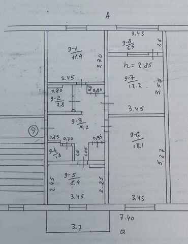 квартира 10мин: 3 комнаты, 72 м², 105 серия, 3 этаж, Старый ремонт