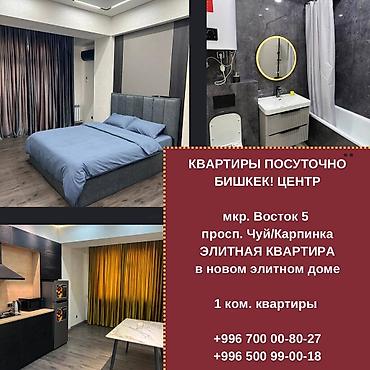 чуй: 1 комната, ул. Гоголя / Чуй, Душевая кабина, Постельное белье, Кондиционер — 3