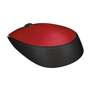 hp printer adapter: Logitech M171 Simsiz Optik Siçan (Red/Black) – 910-004641 Kompakt — 1