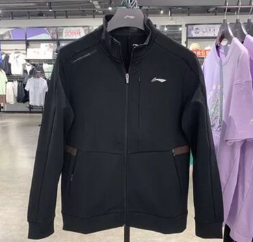 спортивная легкая куртка: Эркектердин курткасы, Стандарт, S (EU 36), Li-Ning, Жаңы, түсү - Кара, Өзү алып кетүү