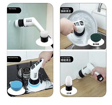 Süngərlər və fırçalar: 7-in-1 Simsiz Elektrik Təmizlik Fırçası – 25W Xüsusiyyətlər: - 7 — 2