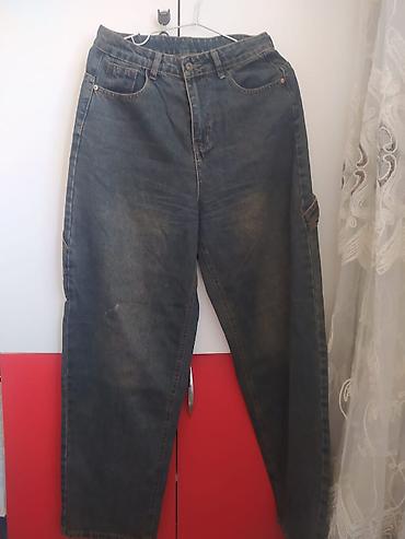 Kişi geyimləri: Unisex geniş kəsimli cins şalvar 40₼ alınıb 20₼ satılır 30 razmer!!! — 1