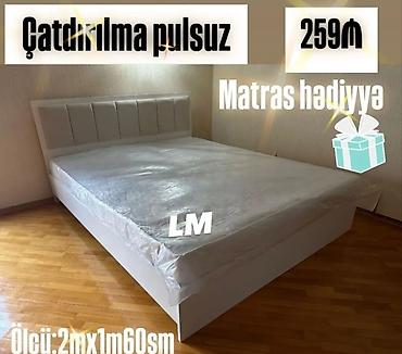 Çarpayılar: Yeni, İkinəfərlik çarpayı, Bazasız, Matras ilə, Siyirməsiz, Azərbaycan — 1