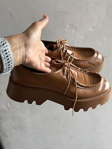 zara обувь: Туфли, 39, Zara, Б/у, цвет - Коричневый, Самовывоз — 2