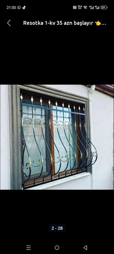 Barmaqlıqlar: Dəmir pəncərə barmaqlıqları – dekorativ və təhlükəsizlik məqsədli — 8