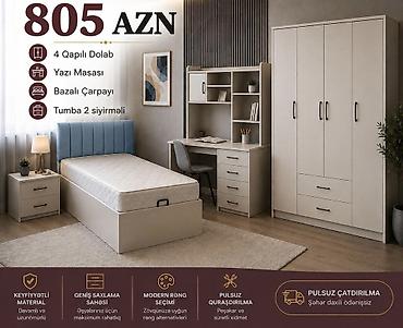 Uşaq/yeniyetmə otağı mebel dəsti Tərkib: - 4 qapılı dolab (iki alt