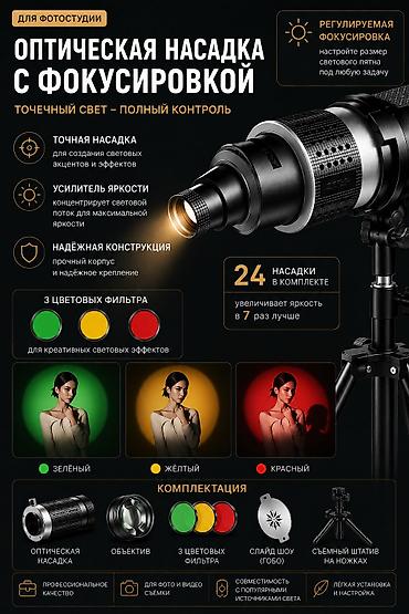 redmi note 12 pro max: Оптическая насадка с фокусировкой для фотостудии Точечный свет и — 1