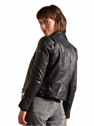 kozne zenske jakne: Superdry original kozna jakna vel 40, prava koža