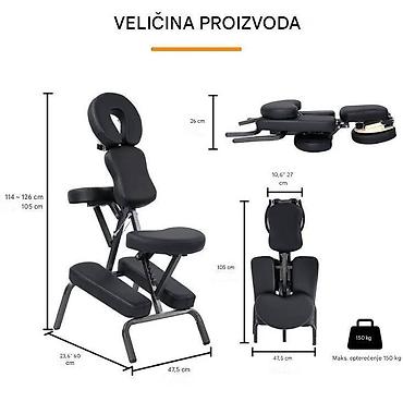 magnetna podloga cena: Prenosiva stolica za masažu – sklopiva, podesiva, vodootporna - — 6