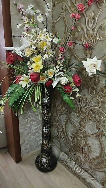 super dini sekiller: 🌸 Zərif dekorativ güldan və gül kompozisiyası satılır! Evinizə xüsusi — 1