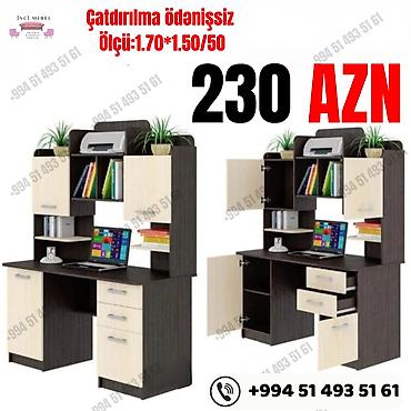 basqa: Düz masa, Polkalı, Siyirməli, Azərbaycan, Sadə laminat, Zəmanətli, Kredit yoxdur — 1