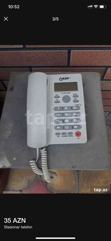 fleshka: Stasionar telefon Simli, Yeni, Ünvandan götürmə