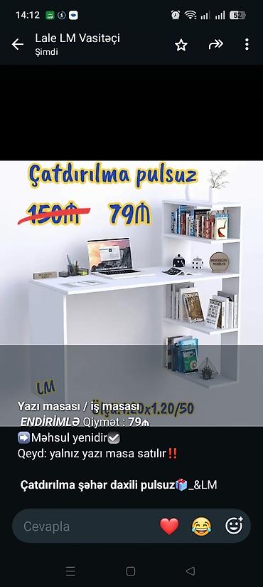 dizustu masa: Düz masa, Stulsuz, Polkalı, Siyirməsiz, Sadə laminat — 1