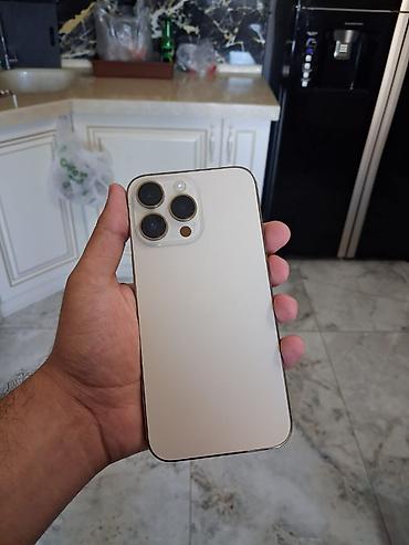 iphone 14 pro dubay: IPhone 14 Pro Max, 256 GB, Qızılı, Zəmanət, Barmaq izi, Simsiz şarj — 2