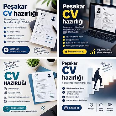 bakı iş: Xidmət: Peşəkar CV hazırlanması və dizaynı Təsvir: - Müasir, oxunaqlı — 2