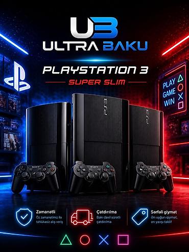 sony mp3: PlayStation 3 Super Slim – Xaricdən gəlib. Proşivkalı 60 oyun — 1