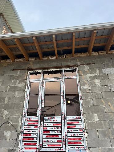 Готовые пластиковые окна: Пластик эшик терезелер МОСКИТНЫЕ СЕТКИ термо тёплая серия фасадное — 19