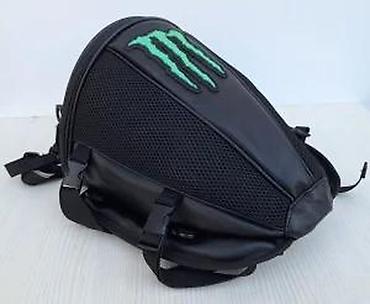 Sportske torbe i rančevi: Motorcycle tank torba – crna, aerodinamičnog oblika, sa zelenim — 10