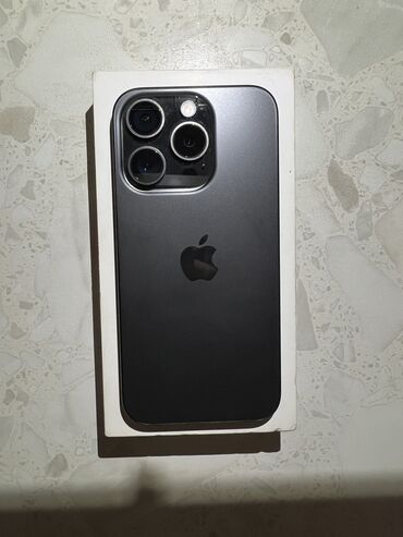 купить бу айфоны: IPhone 15 Pro, Колдонулган, 128 ГБ, Black Titanium, Заряддоочу түзүлүш, Коргоочу айнек, Каптама, 88 %