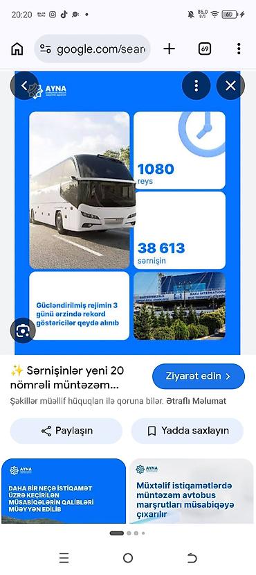 Sərnişin daşımaları: Minik avtomobili, Astara - — 72