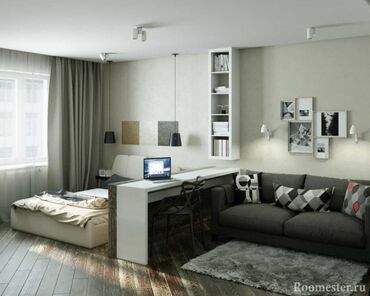 квартиры в районе кок жар: 1 комната, 40 м², 107 серия, 1 этаж, Дизайнерский ремонт
