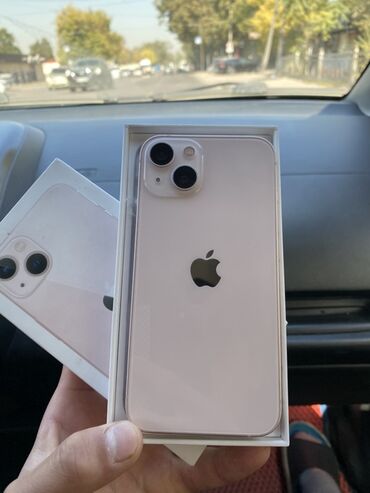 цены на бу айфоны: IPhone 13, Колдонулган, 128 ГБ, Күлгүн, Куту, 75 %