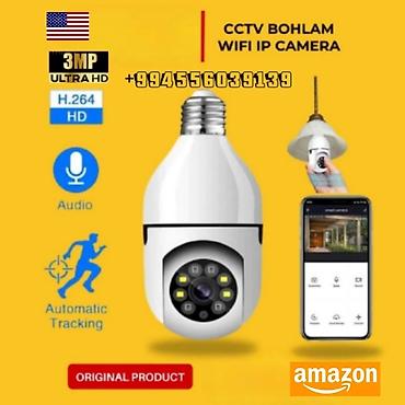 ptz kamera: Wifi Lampa E27 İP Camera 3MP & 4MP 1080p PTZ 360 derece yana döne — 1