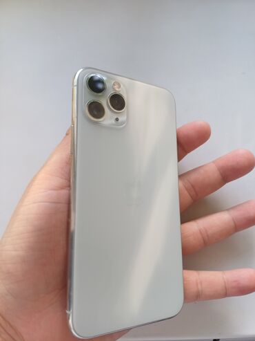купить корпоративный тариф: IPhone 11 Pro, Колдонулган, 64 ГБ, Ак, Коргоочу айнек, Каптама, 70 %