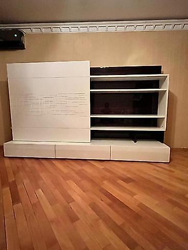 set mebel: İşlənmiş, Düz TV altlığı, Polkalı, Taxtalı — 2