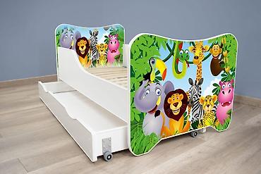 lw papuce: Dečiji krevet 160x80 cm Happy Kitty + fioka “Madagascar” - Materijal — 1