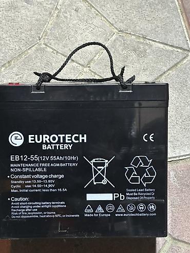 EUROTECH EB12-55 AGM akkumulyator - Gərginlik/ tutum: 12V, 55Ah