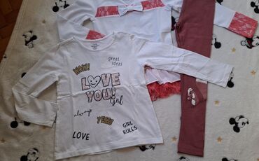Paketi dečije odeće: Paket: Helanke, Majice, Pantalone, Za devojčice, uzrast: 7-8 godina — 5