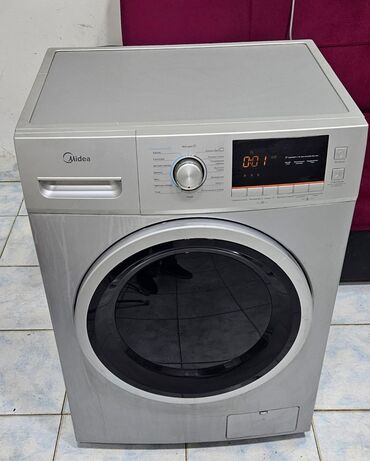 Zərərvericilərə qarşı mübarizə aparatları: Paltaryuyan maşın Midea, 7 kq, İşlənmiş, Avtomat, Qurutma var, Ünvandan götürmə
